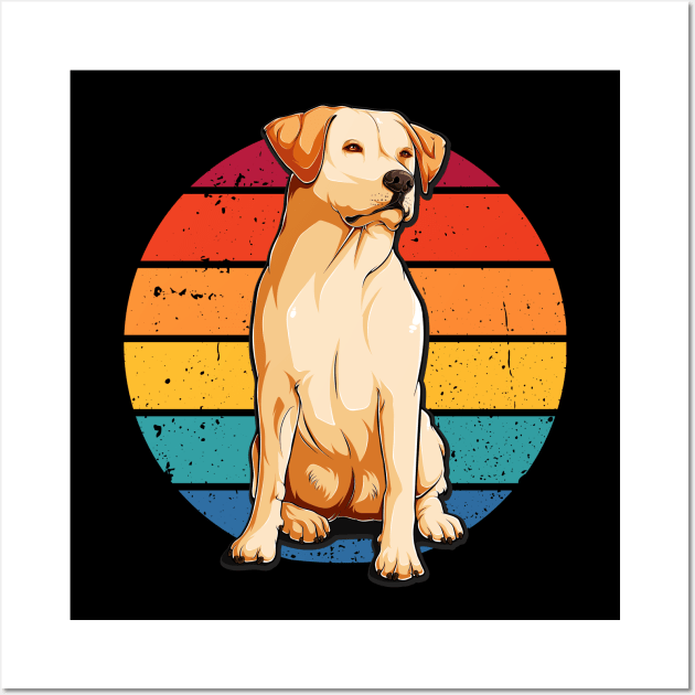 Labrador Retro Doglovers Golden Retriever Wall Art by Foxxy Merch